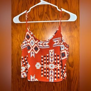 Aztec Print Crop Top